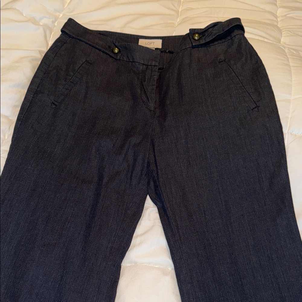 LOFT - size 0 Curvy - Charcoal/black- dress trousers